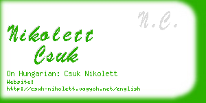 nikolett csuk business card